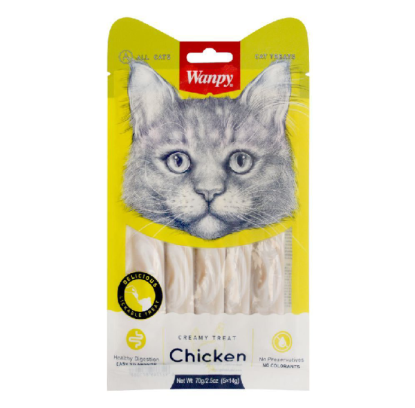 Wanpy Creamy Lickable
Treats For Cat Chicken - Image 2