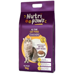 Nutri paws all stage 
Cat food chicken 1 KG