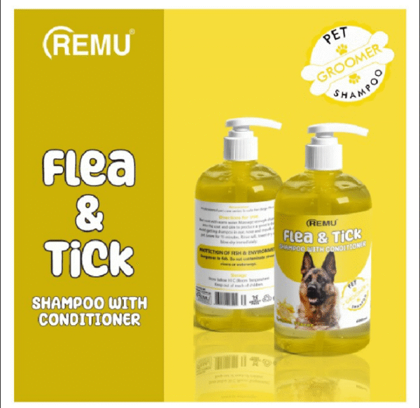 Remu Flea n Tick Shampoo With Conditioner- (Lemon)
