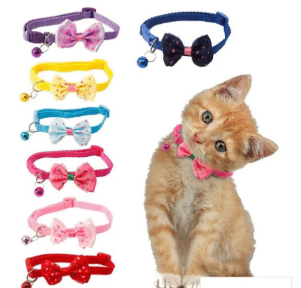 Cat Bow Collar - Bow
 For Cats With Bell - Image 2
