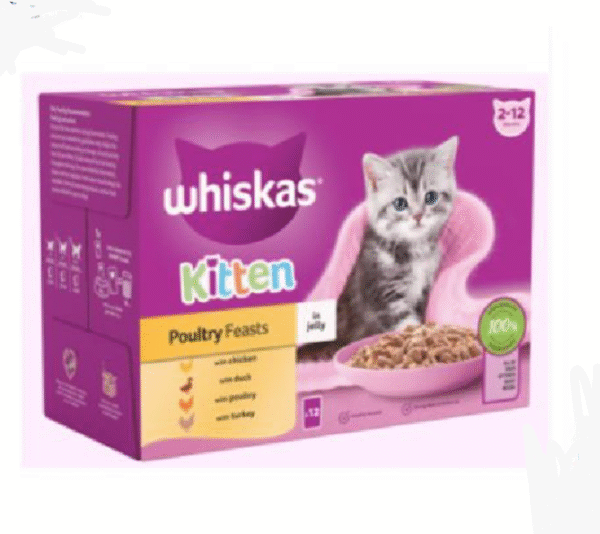 Whiskas Kitten Pouches Poultry Feast In. Jelly