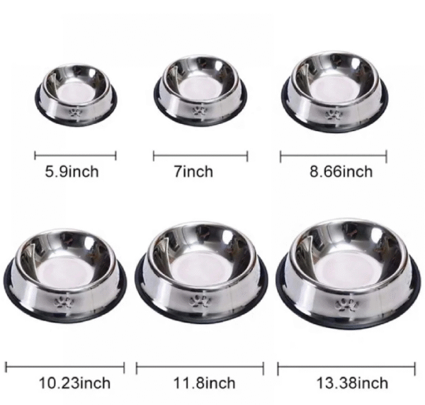 Stainless Steel - Bowl Pet Food Bowl - Water Bowl - Image 3